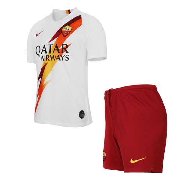 Camiseta AS Roma Replica Segunda Ropa Niños 2019/20 Blanco